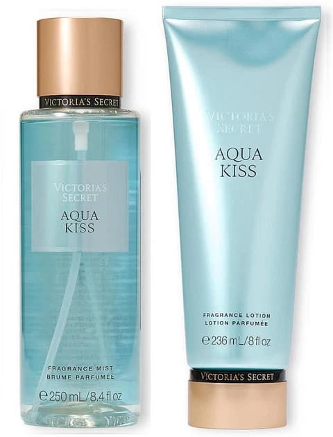 Подарункові набори Victoria's Secret Подарунковий набір Victoria's Secret Aqua Kiss Спрей + Лосьйон - елітна косметика та оригінальна парфумерія в Beauty Place