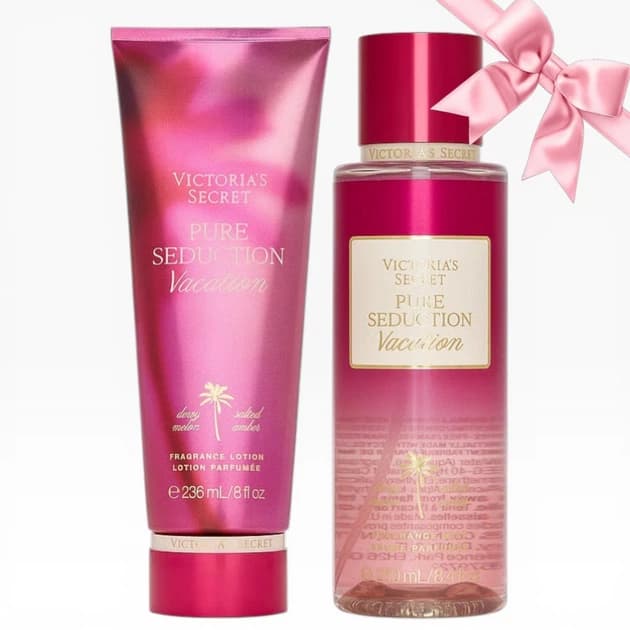 Подарункові набори Victoria's Secret Набір Victoria's Secret Pure Seduction Vacation Fragrance Mist + Lotion - елітна косметика та оригінальна парфумерія в Beauty Place